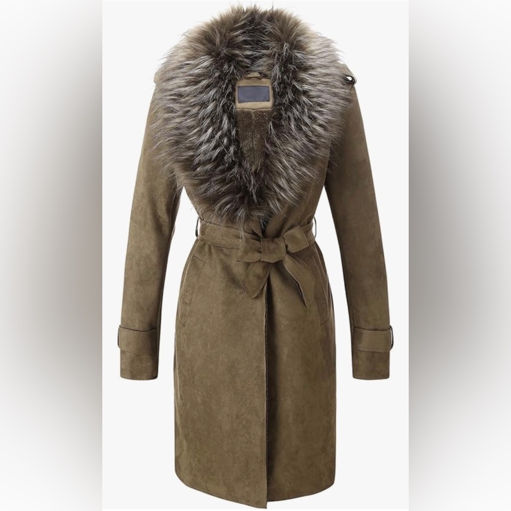 Faux Suede Coat